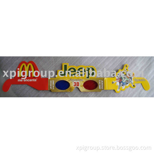 3D glasses/printed paper 3D glasses/Red+Blue 3D glasses